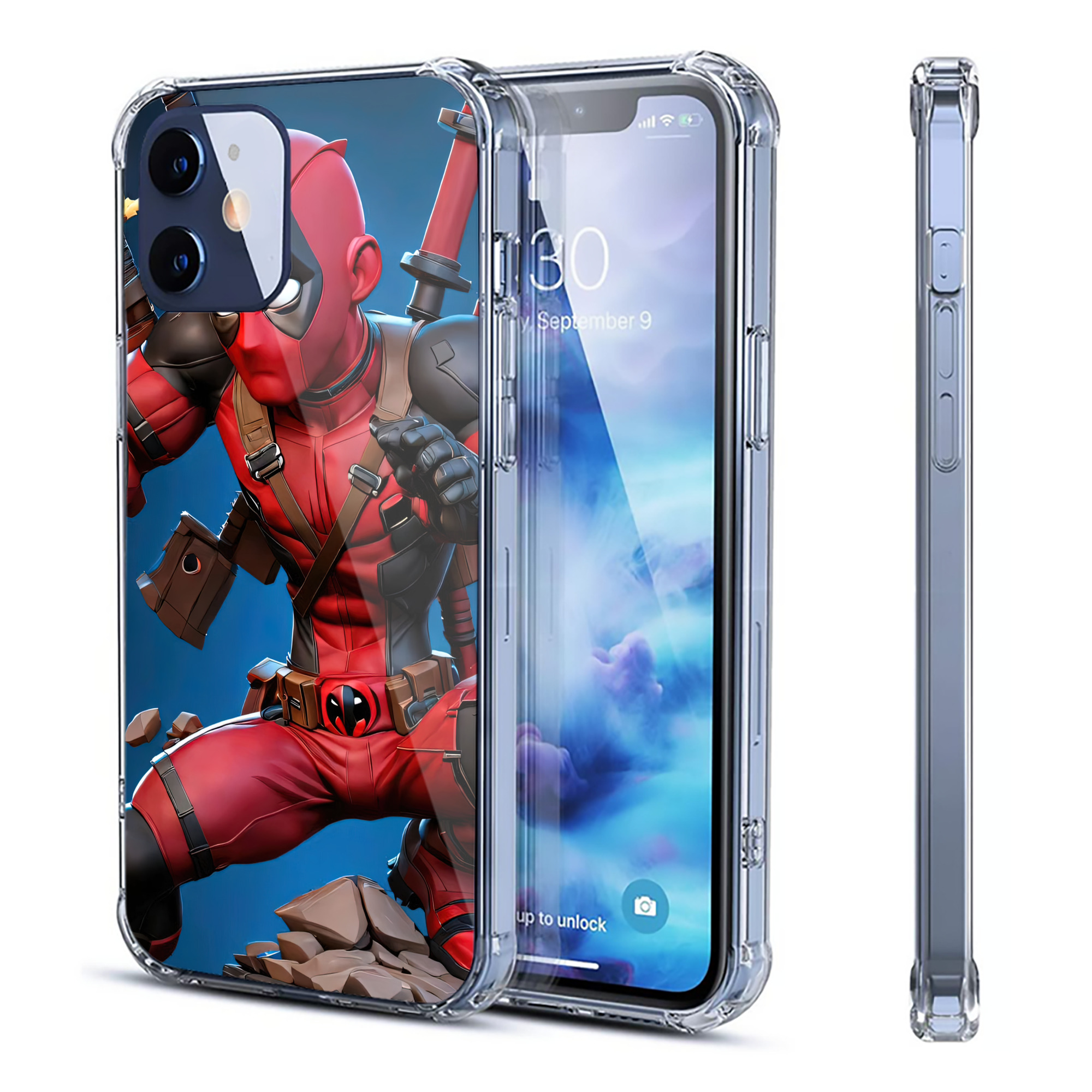 （画像用） Deadpool デッドプール 【iPhone 12シリーズ対応】透明スマホケース（クリアソフトケース）
